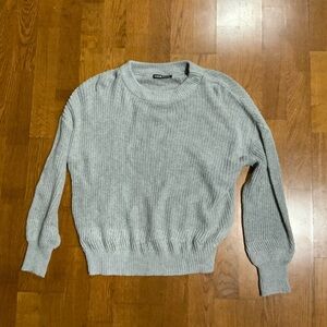 SHEIN Light Gray Crew Neck Sweater